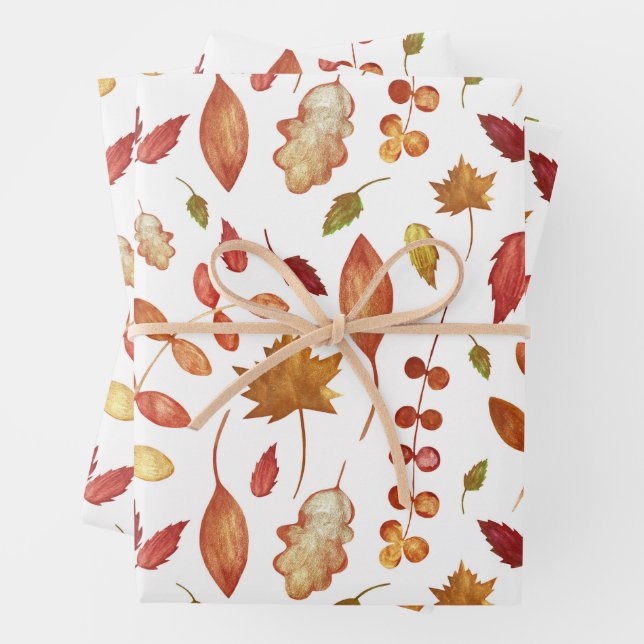 Aquarelle Automne Feuilles Nature (En situation)