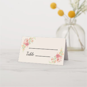 Aquarelle Bague de Fleurs sur Cartes de Place Beig