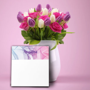 Aquarelle baise bleu splash lettre bloc-notes