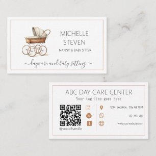 Aquarelle Bébé Bébé Carte de visite assis