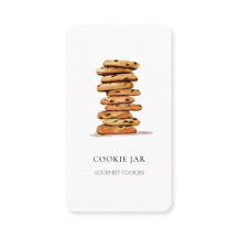 Aquarelle biscuit sur carte de visite de boulanger