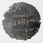 Aquarelle Black x Gold Bat mitzvah Balloon<br><div class="desc">Ce ballon bat mitzvah chic et élégant est orné d'un arrière - plan blanc avec des touches de pinceau noir en aquarelle et des plaques d'or faux. Personnalisez-le selon vos besoins. Vous pouvez trouver d'autres produits correspondants dans mon magasin.</div>