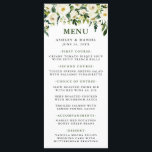 Aquarelle Blanc Floral Green Menu Mariage<br><div class="desc">Aquarelle moderne Elégante Vert Blanc Floral Vert Carte menu comprend des pivoines de roses blanches et d'autres belles verdure.</div>