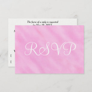 Aquarelle blanche rose pâle Mariage RSVP