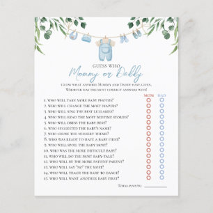 Aquarelle Blanchisserie Baby shower de verdure ble