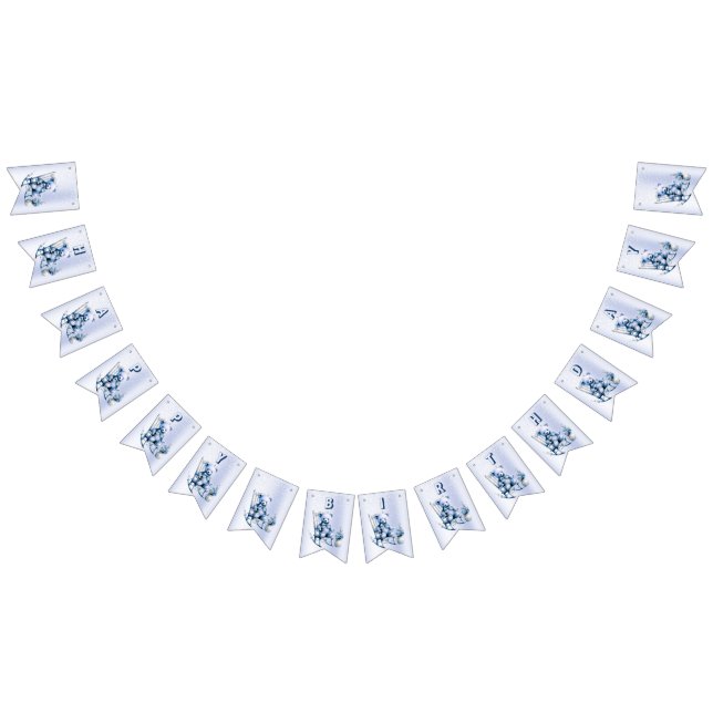 Aquarelle Bleu Baby Bear Bund Drapeau (Tout)