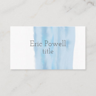 aquarelle bleu design carte de visite personnalisé