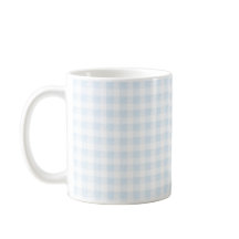 Aquarelle bleu En vichy café Mug