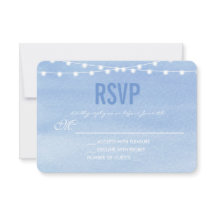 Aquarelle bleu glauque lumières RSVP