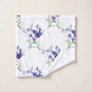 Aquarelle Bleu Pois doux Jardin Fleur Motif