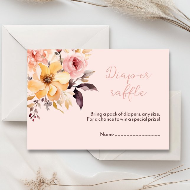 Aquarelle bleu rose fille bébé invitation douche (Blush pink and peach peonies watercolor girl baby shower invitation )