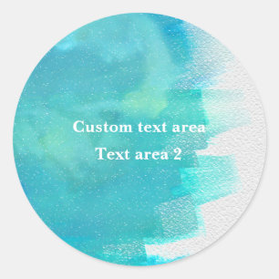 Aquarelle Bleu Sticker d'été Tropical