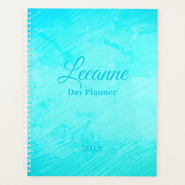 Aquarelle bleu turquoise colorée (Devant)