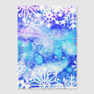 Aquarelle bleue de flocon de neige