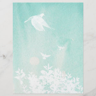 Aquarelle bleue et blanc Doses papier à scandale