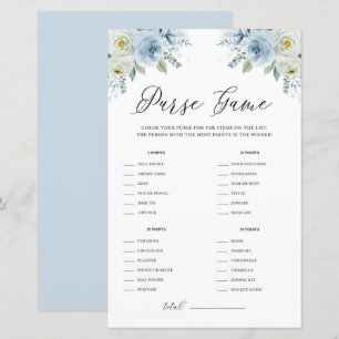 Aquarelle bleue Floral Ce qui est dans votre jeu d