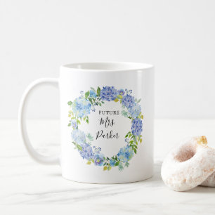 Aquarelle Bleue Mariée Florale Pour Être Mug De Ca