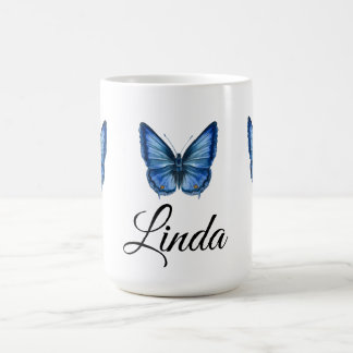 Aquarelle bleue Papillon Cadeaux de café Mug