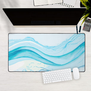 Aquarelle Blue Waves Abstraite Grand ordinateur