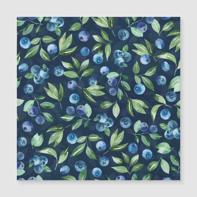 Aquarelle Blueberry Dark Arrière - plan Motif (Devant)