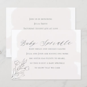 Aquarelle Blush Baby Sprinkl Invitation