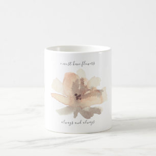 Aquarelle Blush Floral Monet Café Mug