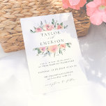 Aquarelle Blush & Sage Floral Wedding Invitations<br><div class="desc">Créez votre propre Blush & Sage Watercolor Floral Wedding Invitations personnalisée à l'aide de ces modèles par Cali Graphics. Ce mariage de jardin fleuri présente de belles fleurs d'aquarelle rose vif au-dessus et au-dessous de vos noms personnalisés. Au verso, il y a une belle couleur verte sauge et un élégant...</div>
