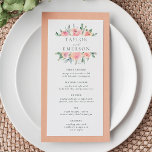 Aquarelle Blush & Sage Menu Mariage Floral<br><div class="desc">Créez votre propre menu Mariage floral Blush & Sage Watercolor personnalisé à l'aide de ces modèles par Cali Graphics. Ce mariage de jardin fleuri présente de belles fleurs d'aquarelle rose vif au-dessus et au-dessous de vos noms personnalisés. Au verso, il y a une belle couleur verte sauge et un élégant...</div>