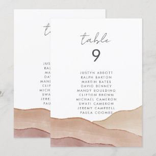 Aquarelle Boho Abstraite Carte graphique de sièg