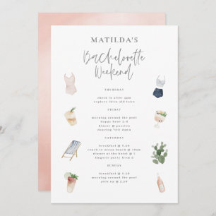 Aquarelle boissons bachelorette week-end itinérair