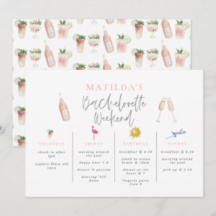 Aquarelle boissons bachelorette week-end itinérair