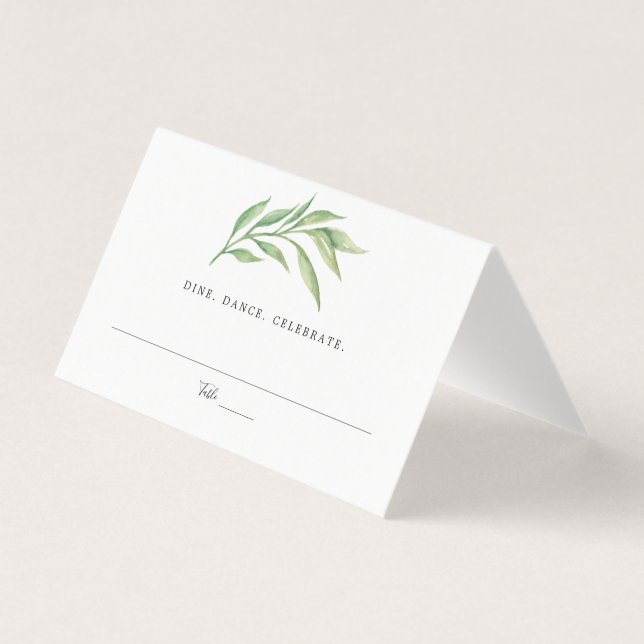 Aquarelle Botanique Feuille Mariage Siège Escort (Front)