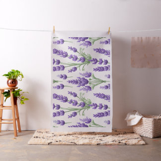 Aquarelle botanique tissu de lavande pour couture