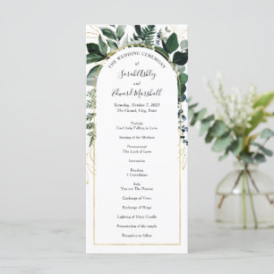 Aquarelle Botanique Vert et arche moderne Programm