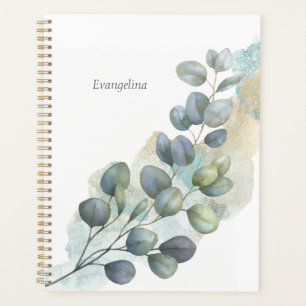 Aquarelle Botanique Vert Eucalyptus