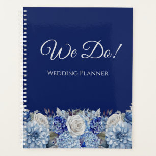 Aquarelle Bouquet de fleurs bleues - Mariage