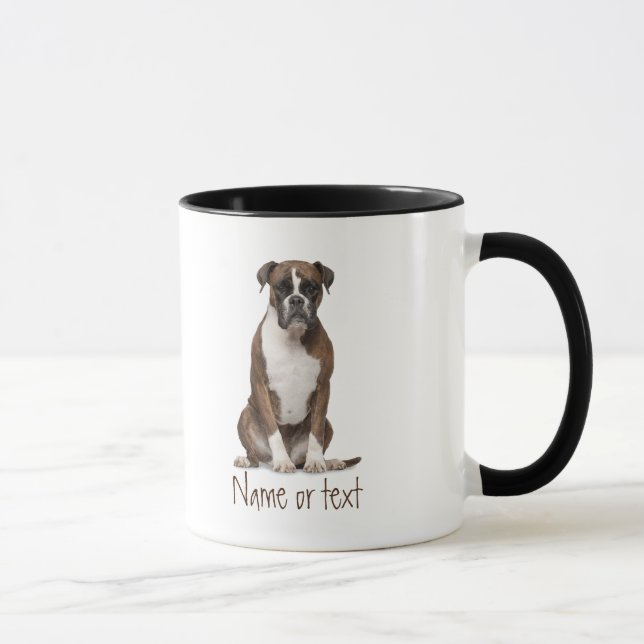 Aquarelle Boxer chien animal familier Mug personna (Droite)