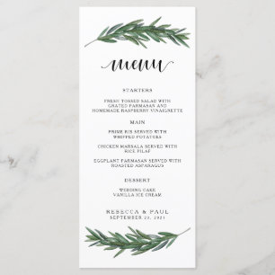 Aquarelle Branches Mariage Accueil Menu