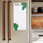 Aquarelle Broccoli Liste d'épicerie personnalisée<br><div class="desc">Faites vos listes d'achats en style avec ce bloc-notes personnalisable d'épicerie. Modifiez le texte en fonction de vos besoins. Consultez mon magasin pour en savoir plus !</div>