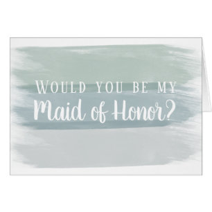 Aquarelle Brush Stroke Maid of Honor Proposition