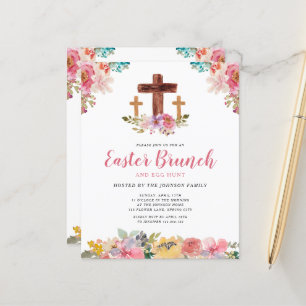 Aquarelle Budget Religieux Pâques Brunch Chasse au