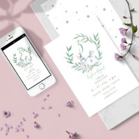 Aquarelle Bunny Invitations Anniversaire en ligne