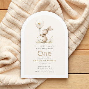 Aquarelle Bunny Petit Lapin Tourne Une Invitation