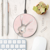 Aquarelle Bunny Rabbit Nom personnalisé