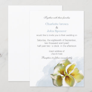Aquarelle calle lys Floral Invitations