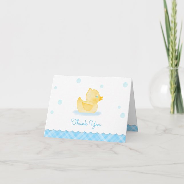 Aquarelle Caoutchouc Merci Baby shower Ducky (Devant)
