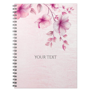 Aquarelle Carnet Fleurs roses
