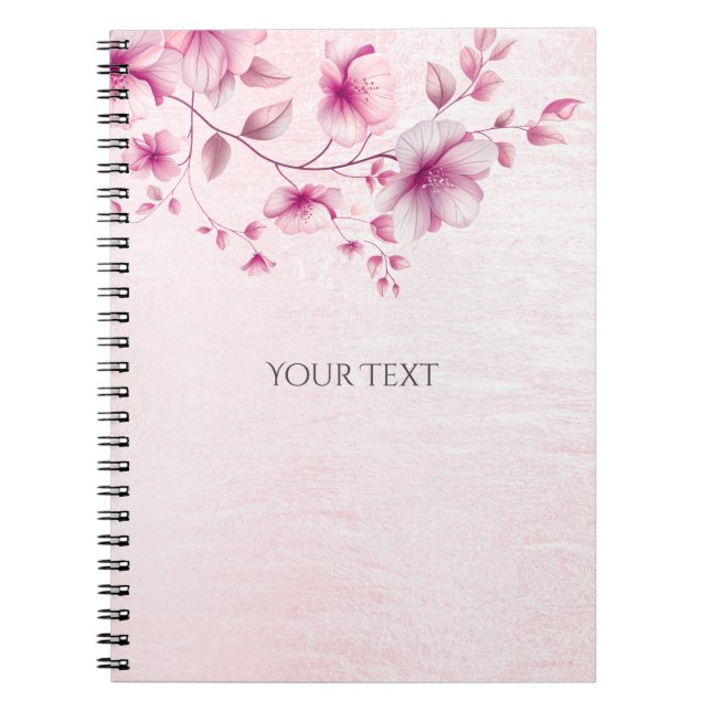 Aquarelle Carnet Fleurs roses (Devant)