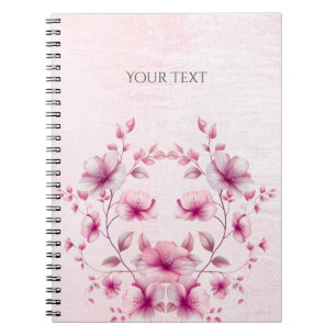 Aquarelle Carnet Fleurs roses