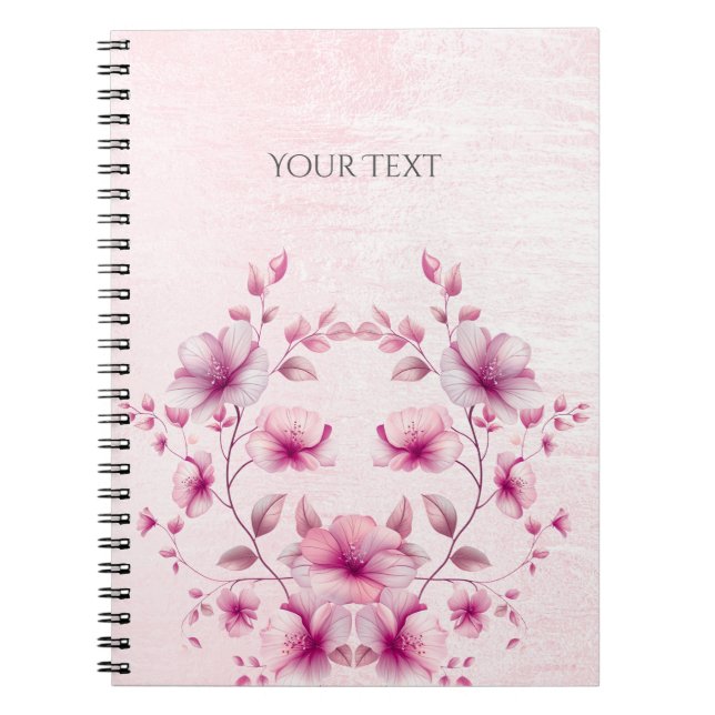 Aquarelle Carnet Fleurs roses (Devant)